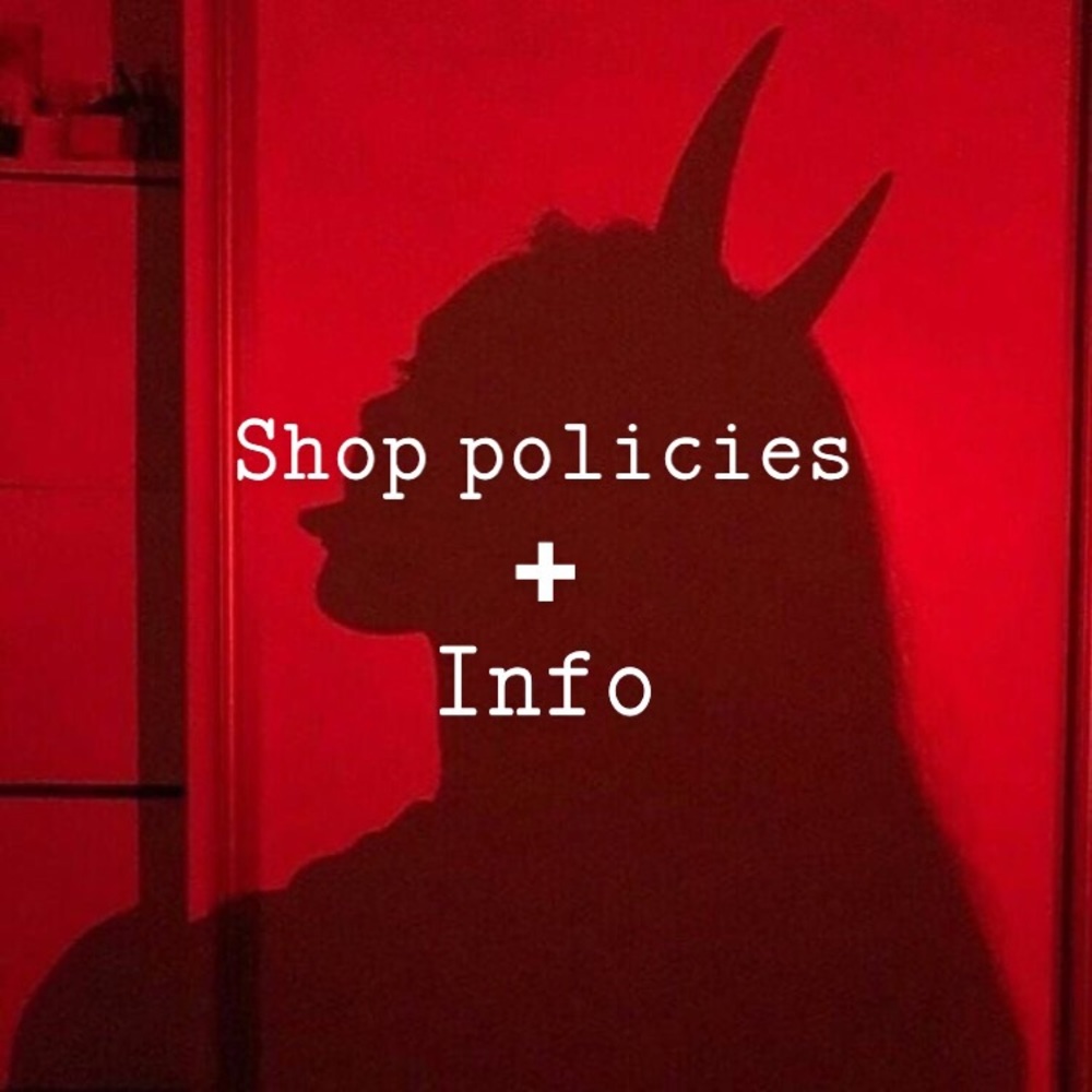 Shop policy and information!!